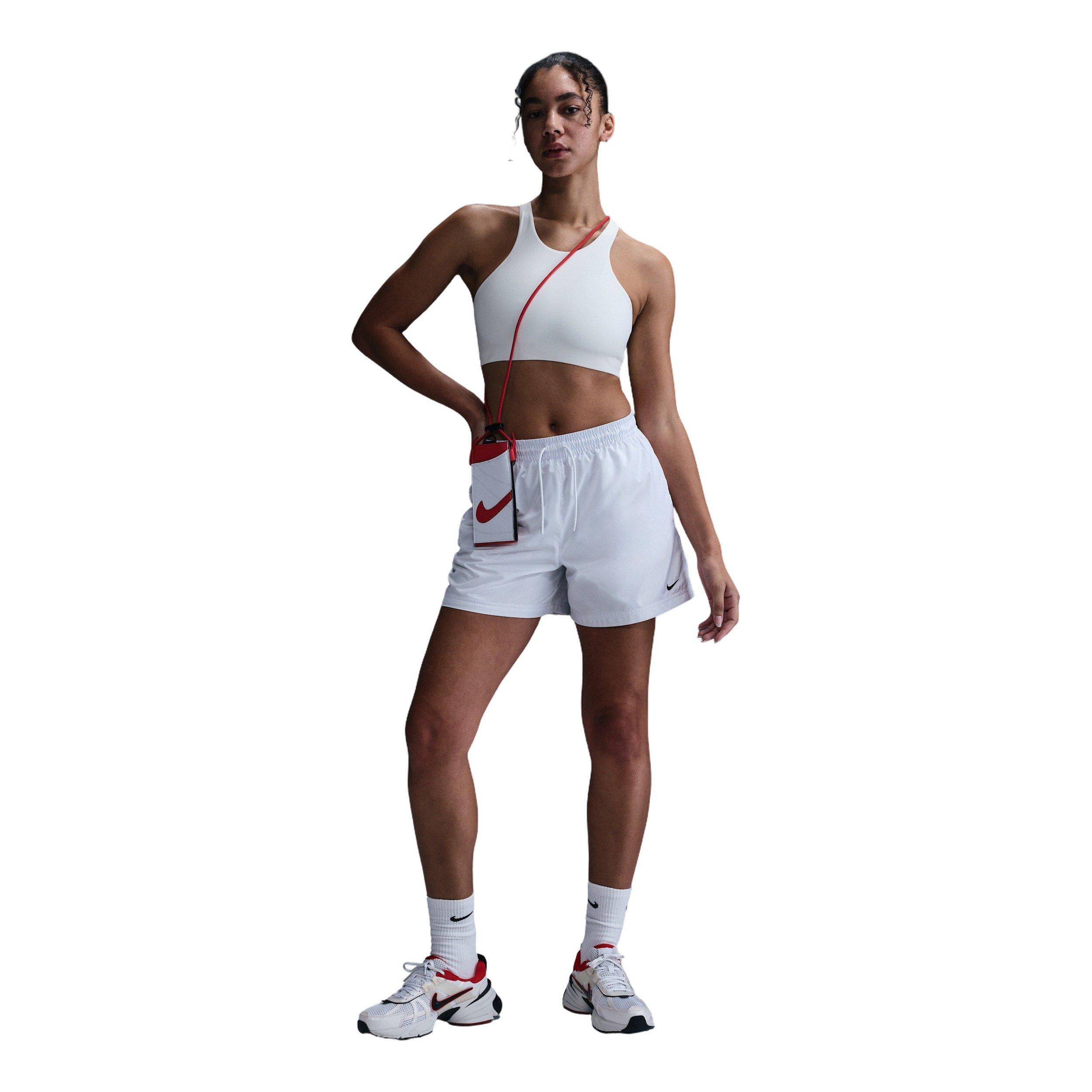 Nike Women's Sportswear Essentials Mid-Rise Woven Shorts - WHITE